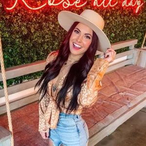 Gold rush leopard blouse